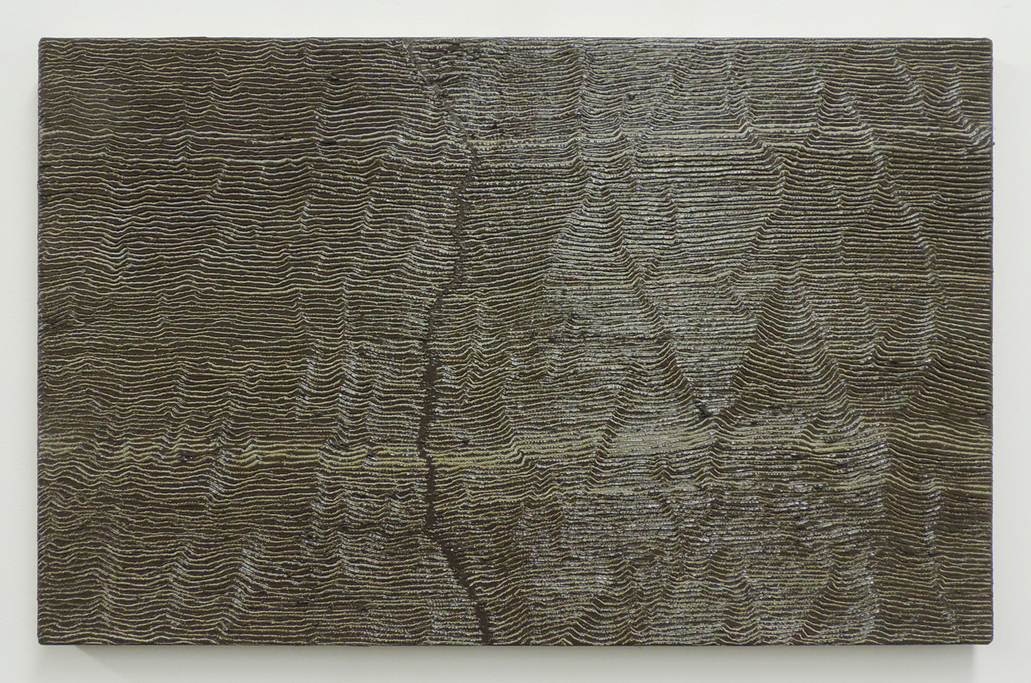 'Fissure 3|Oil and Amber on canvas|33.7 x 53.4 cm|2001 each<br>Sold