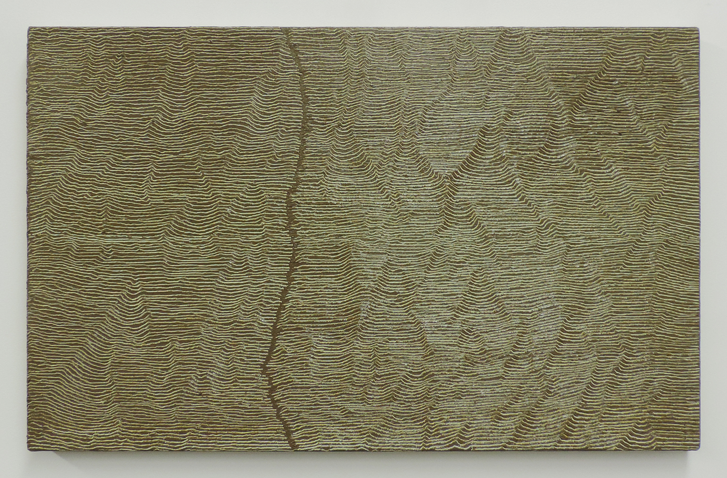 'Fissure 6|Oil and Amber on canvas|33.7 x 53.4 cm|2001 each<br>Sold