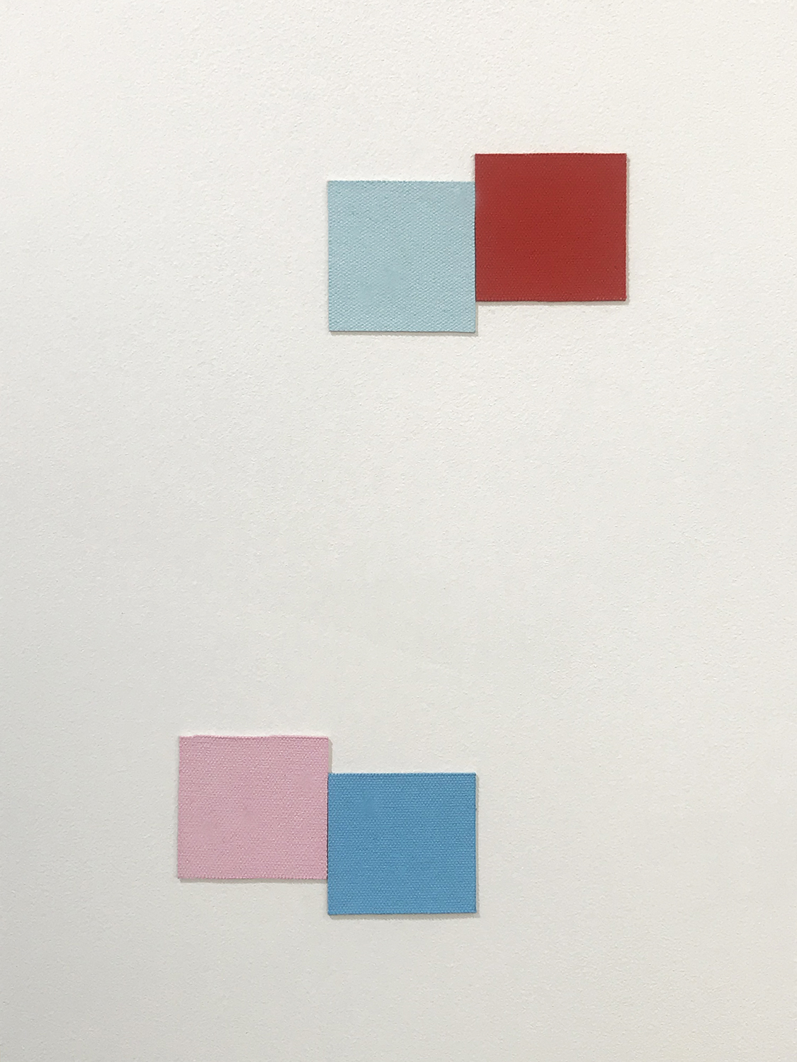14 colored cotton pieces, 5 x 5 cm each, 2000 (detail)