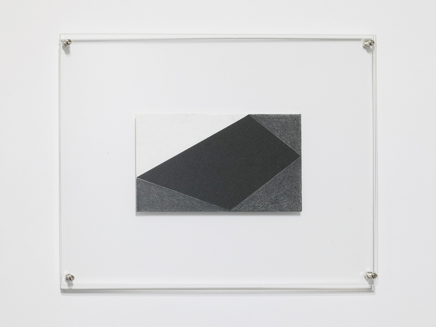 Untitled, pencil on paper, acylic plate, 55 x 90 mm (140 x 174 mm), 2020<br>Sold