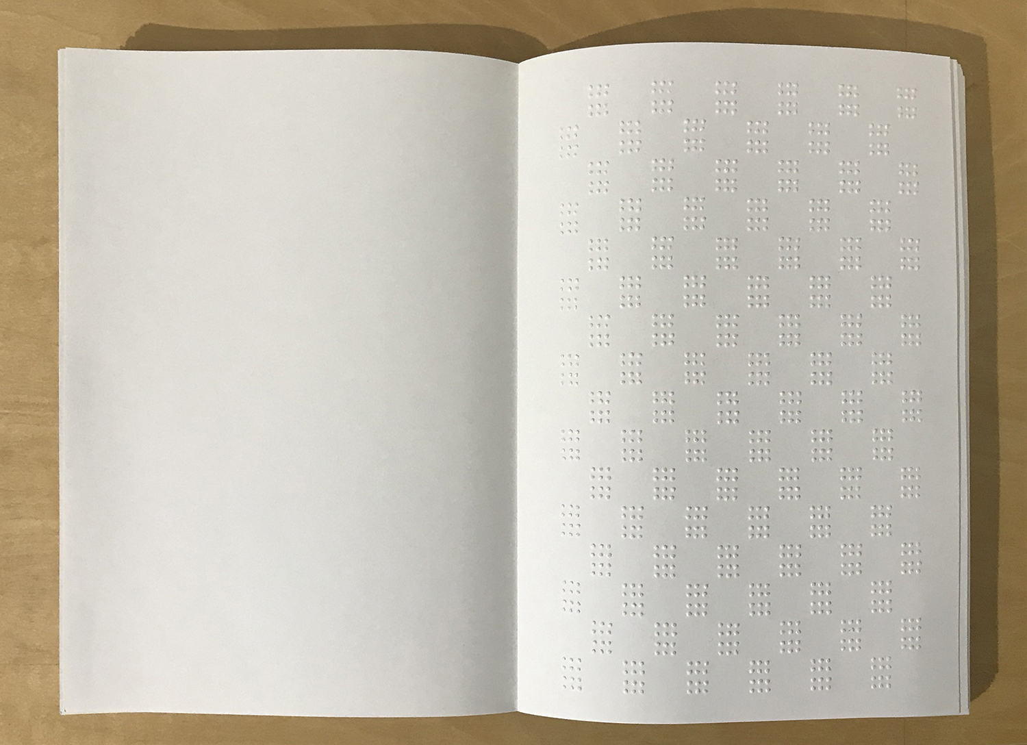 池田啓子｜KEIKO IKEDA<br>untitled 2012. O.2, Emboss on note book momo, 21 x 15 cm (21 x 30 cm open) , 2012