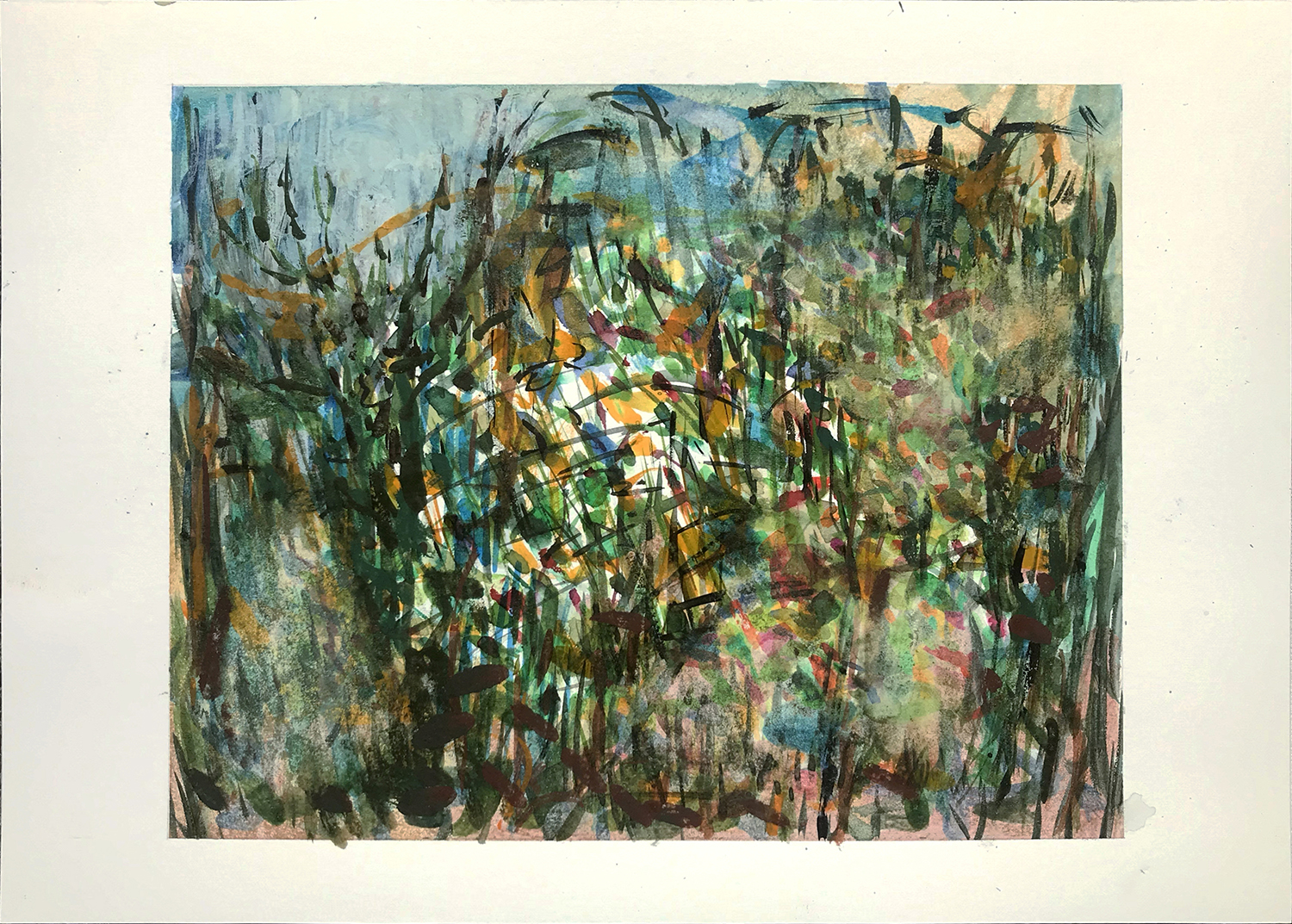 field of gold<br>watercolour on paper｜247 x 347 mm｜2021
