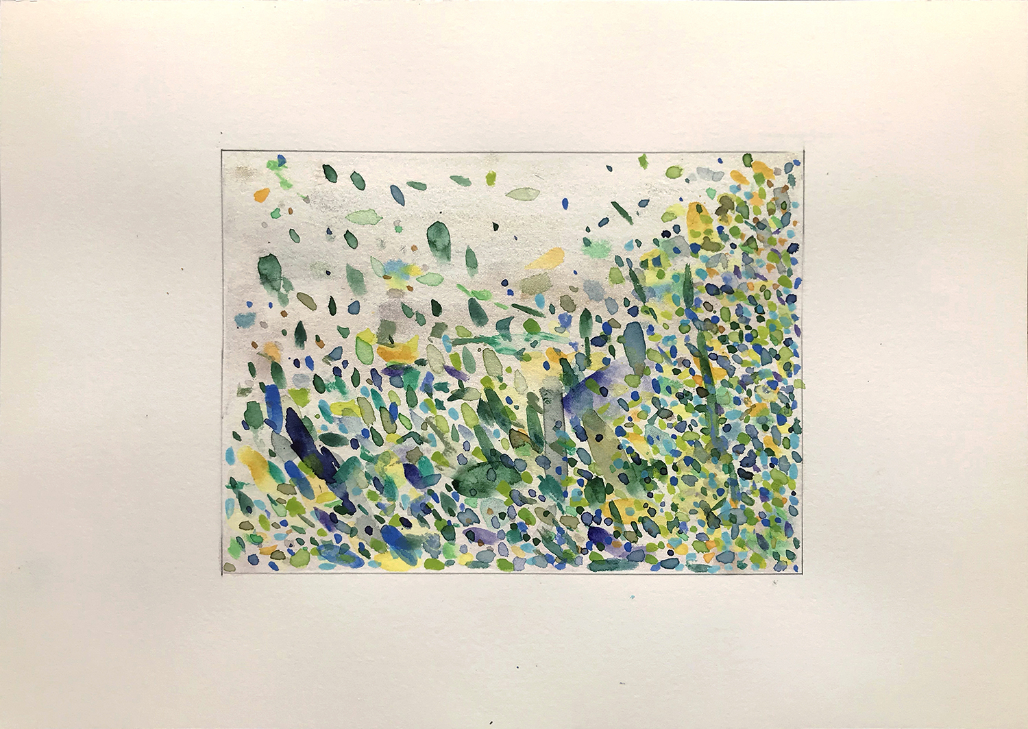 a meadow-gale of spring<br>watercolour on paper｜247 x 347 mm｜2022