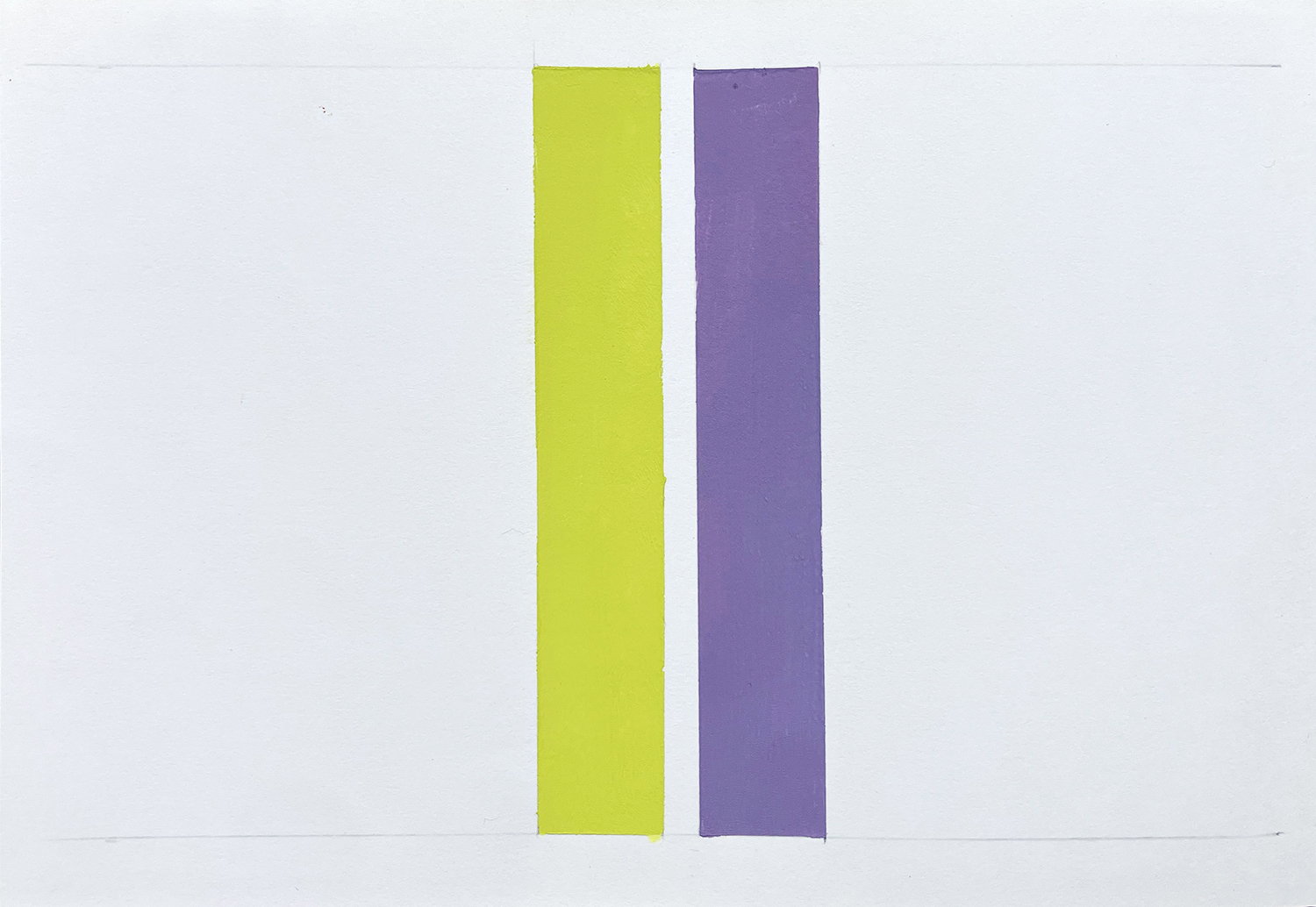 Lanky - colorful, guache on paper 12.8 x 18 cm 1997<br><br>