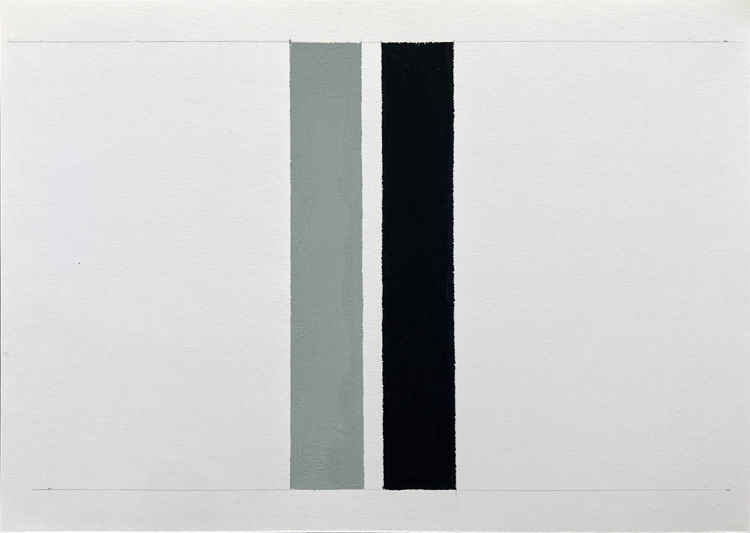 Lanky - grayish 1, guache on paper 12.8 x 18 cm 1997<br><br>