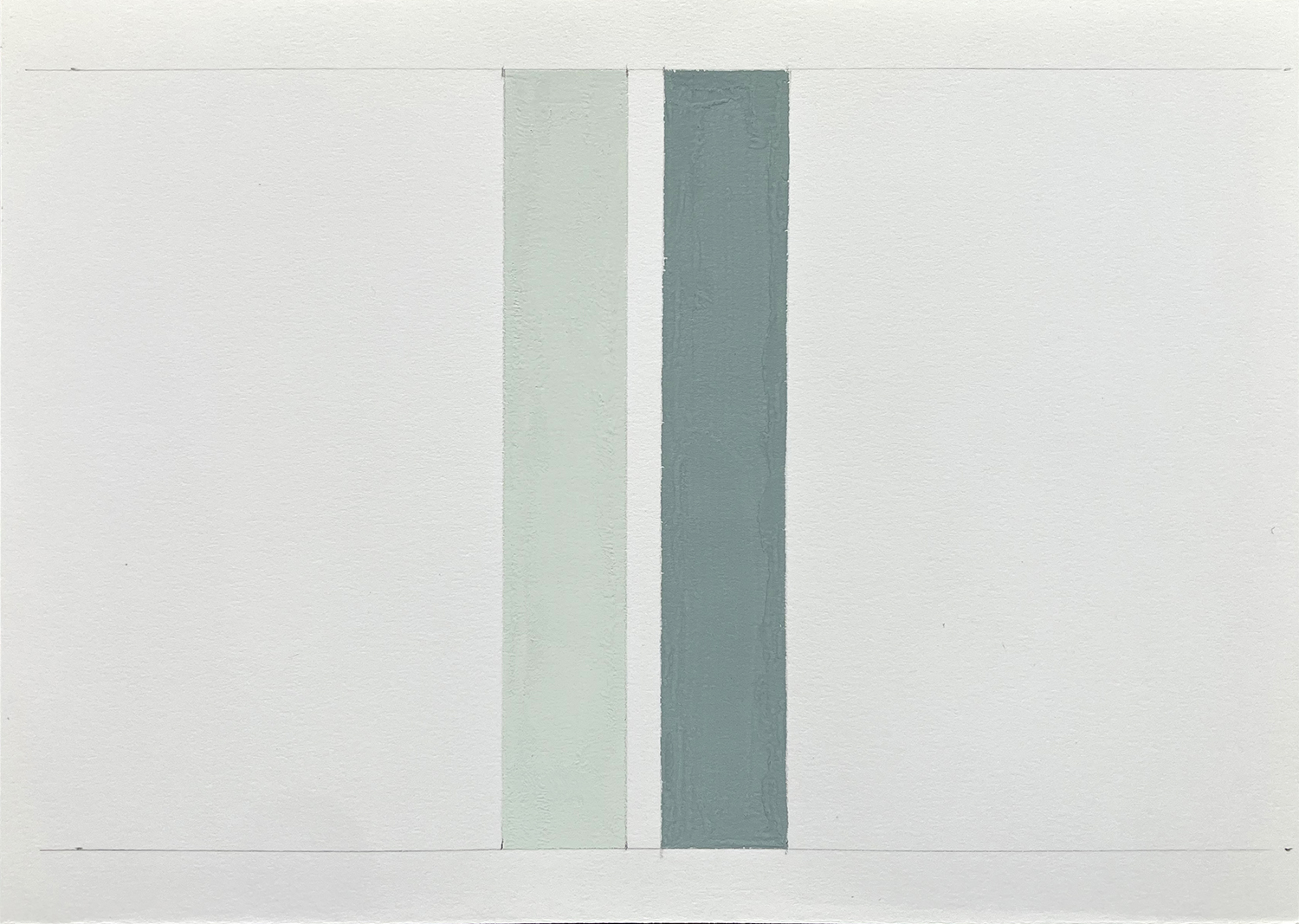 Lanky - grayish 1, guache on paper 12.8 x 18 cm 1997<br><br>