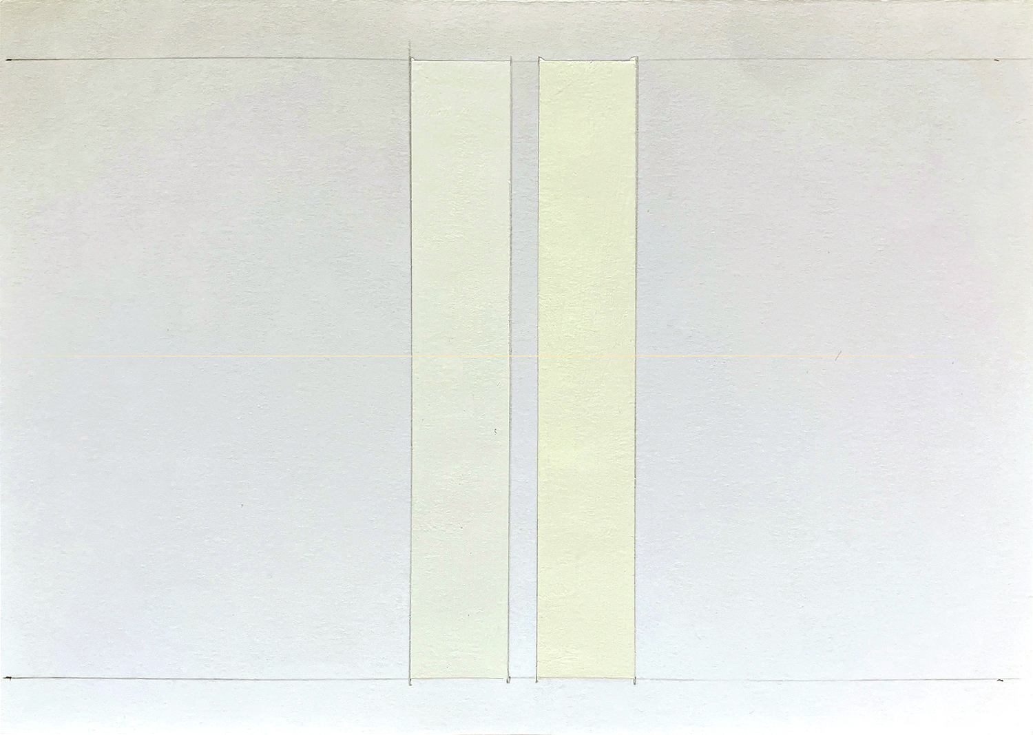 Lanky - whitish, guache on paper 12.8 x 18 cm 1997<br><br>