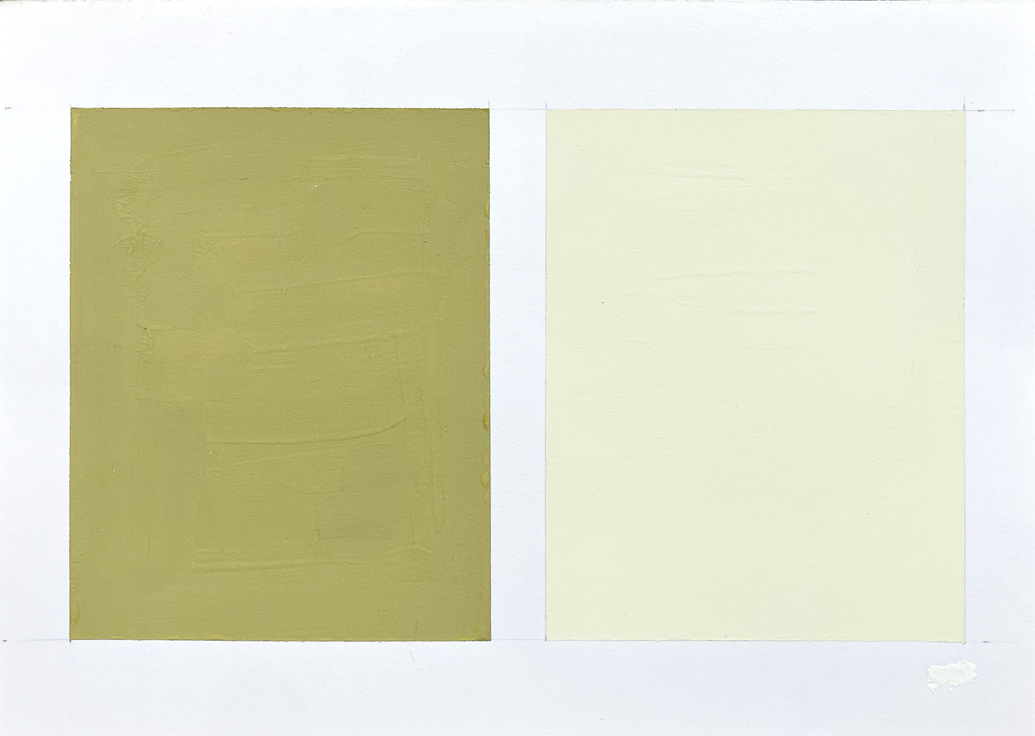 Two Colors - brawnish, guache on paper 12.8 x 18 cm 1997<br><br>