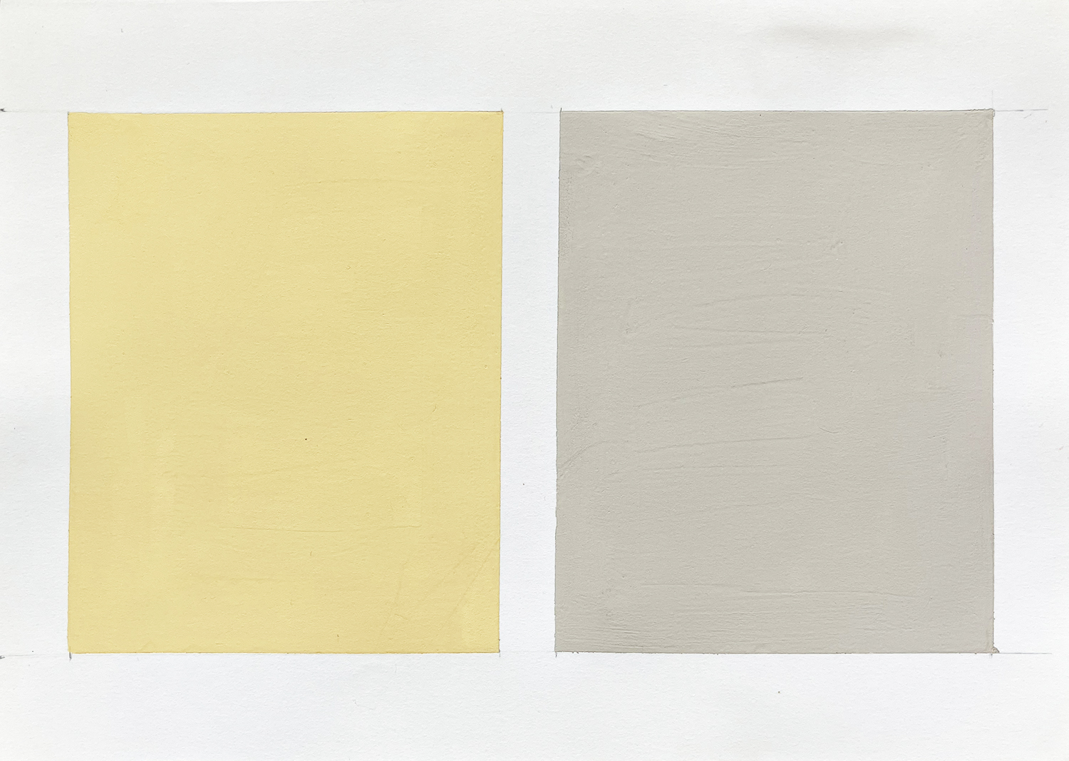 Two Colors, guache on paper 12.8 x 18 cm 1997<br><br>