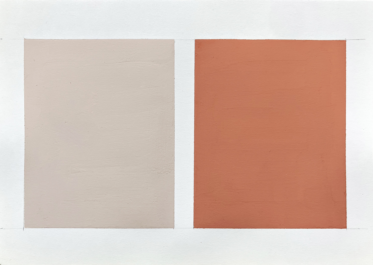 Two Colors, guache on paper 12.8 x 18 cm 1997<br><br>