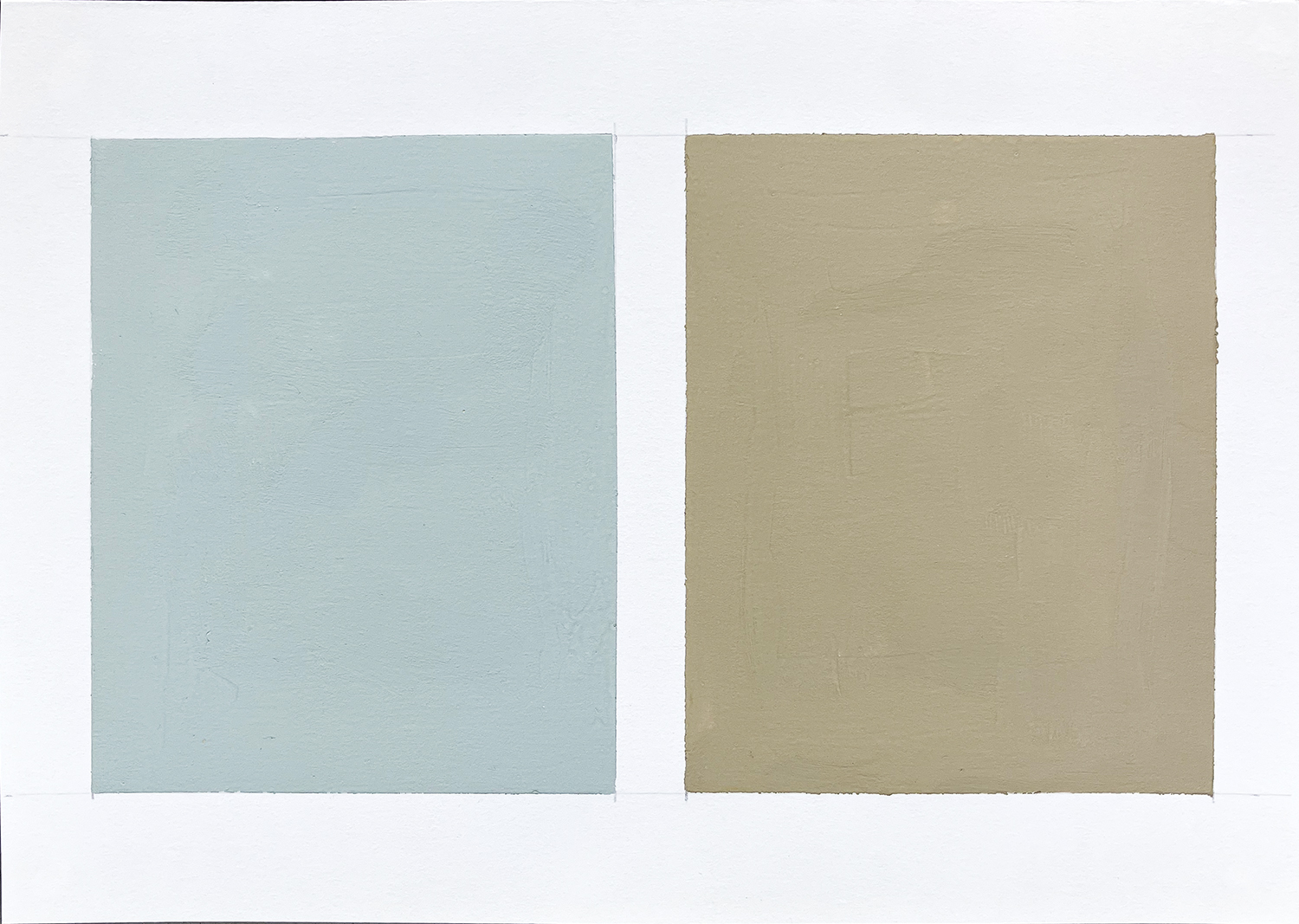 Two Colors, guache on paper 12.8 x 18 cm 1997<br><br>