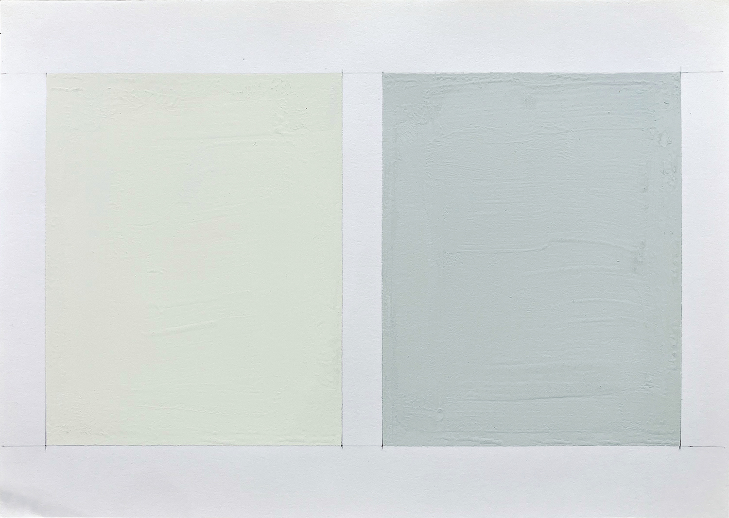 Two Colors, guache on paper 12.8 x 18 cm 1997<br><br>