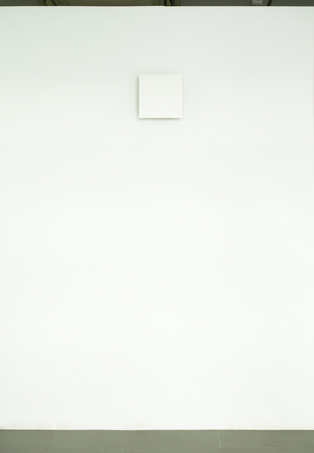 White Square, pigment and casein on linen mounted on wood, 45 × 45 × 6.5 cm, 2002<br><br>