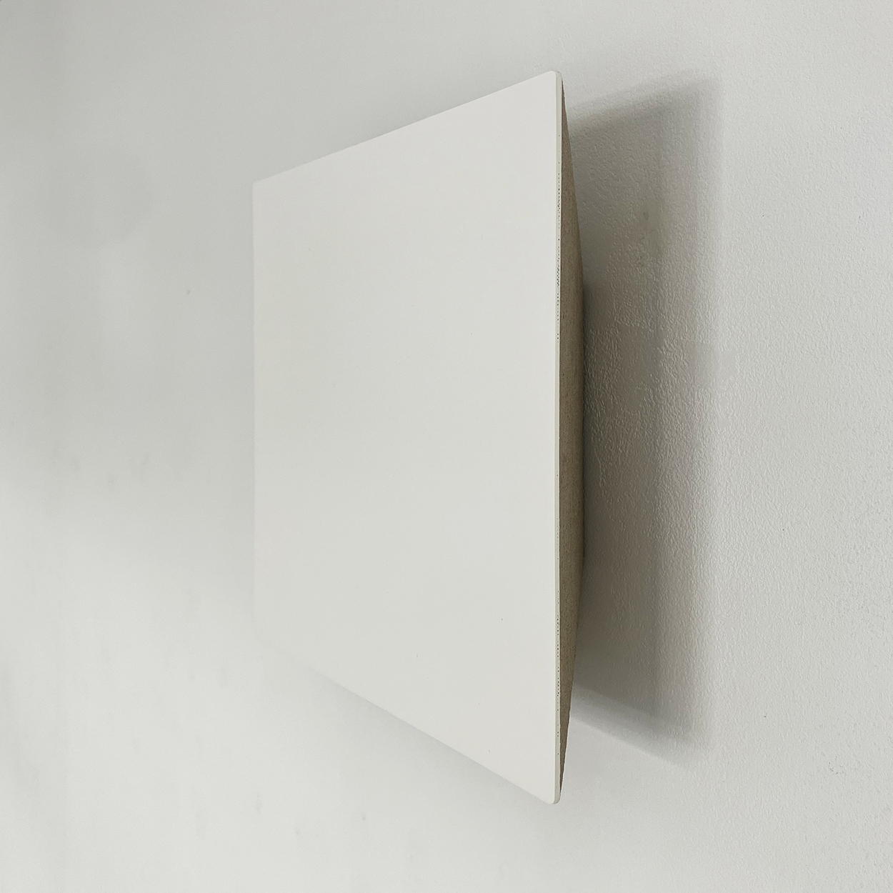 White Square, pigment and casein on linen mounted on wood, 45 × 45 × 6.5 cm, 2002<br><br>