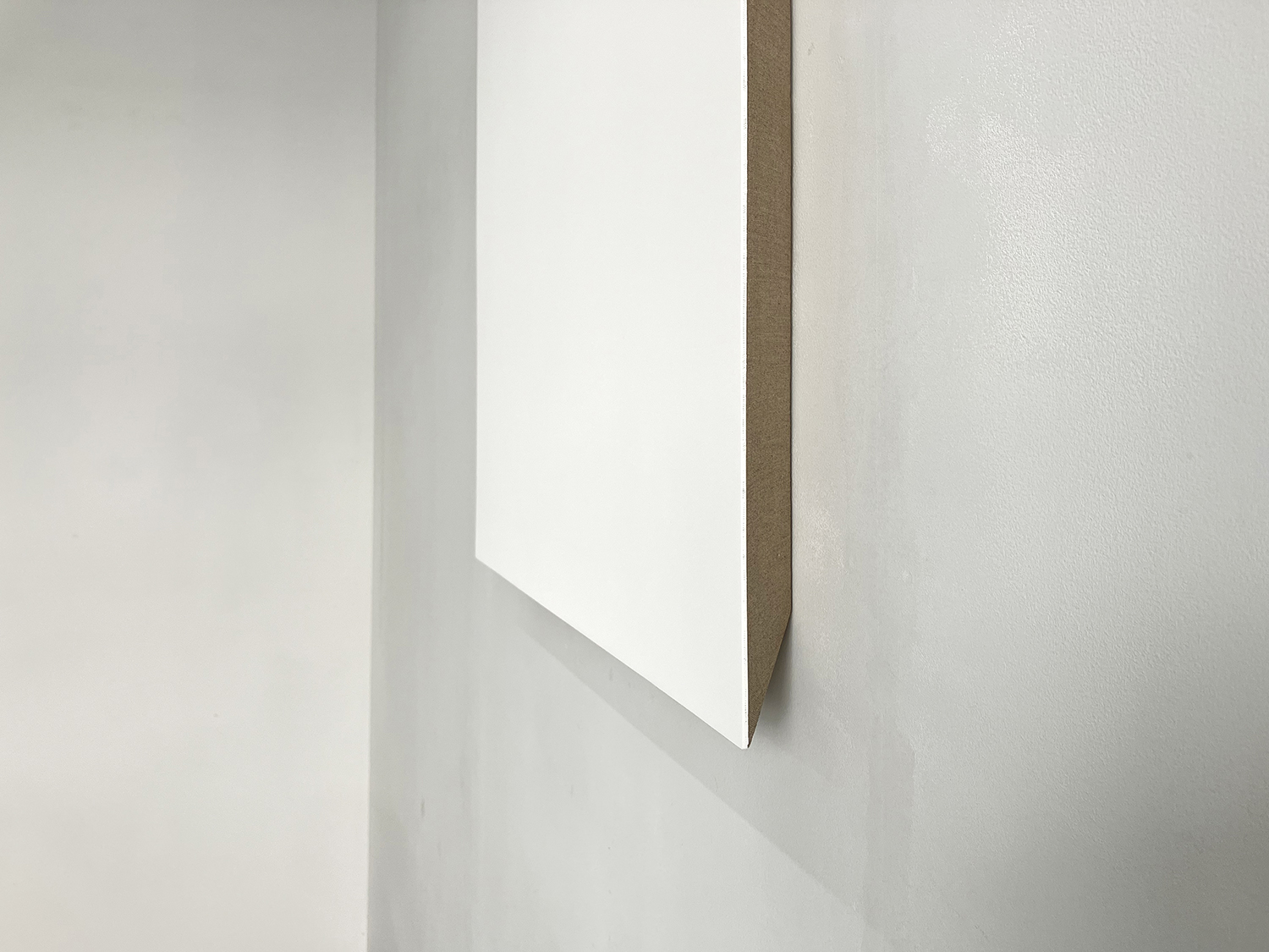 White, pigment and casein on cotton mounted on wood, 72 x 60 x 5 cm, 2003 (part)<br><br>