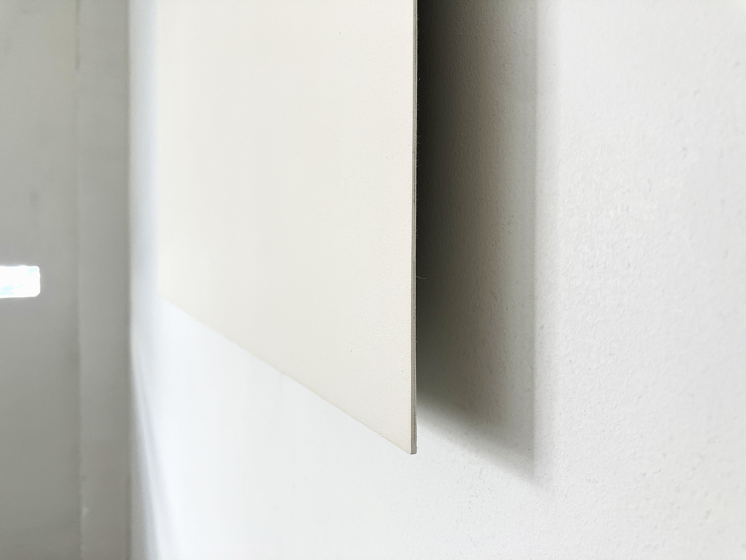White, pigment and casein on linen mounted on wood, 60 x 72 x 4.5 cm, 2003 (part)<br><br>