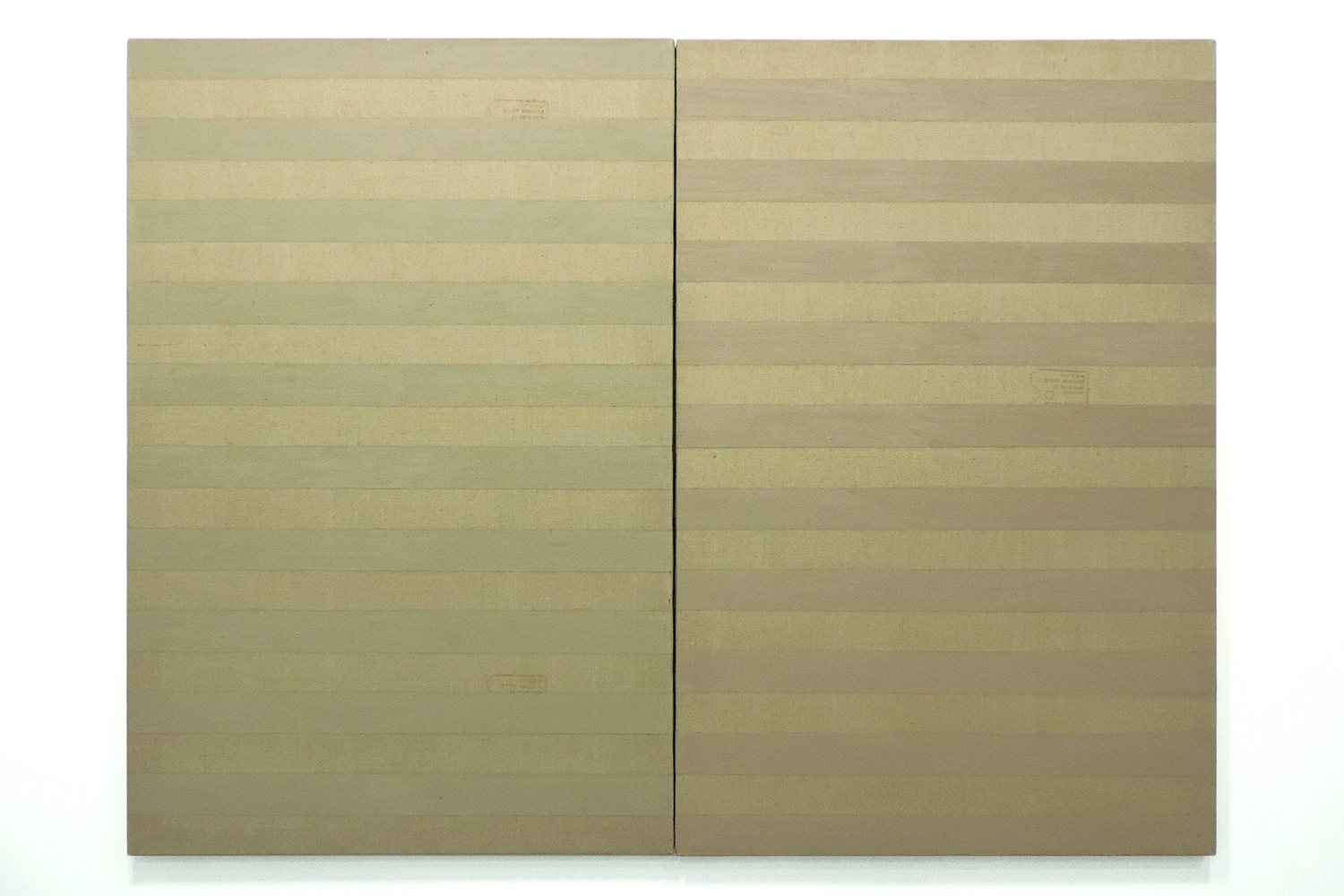 Untitled-OCHER　/ Oil on Canvas,145.5 x 194 cm,1973 (2 panels)