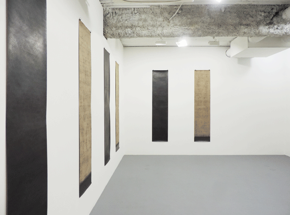 Installation View 9（2月3日展示替え）,Drawn paper,Pencil on Paper,193 x 43 cm each,1977-78