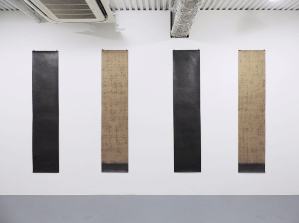 Installation View 10（2月3日展示替え）,Drawn paper,Pencil on Paper,193 x 43 cm each,1977-78