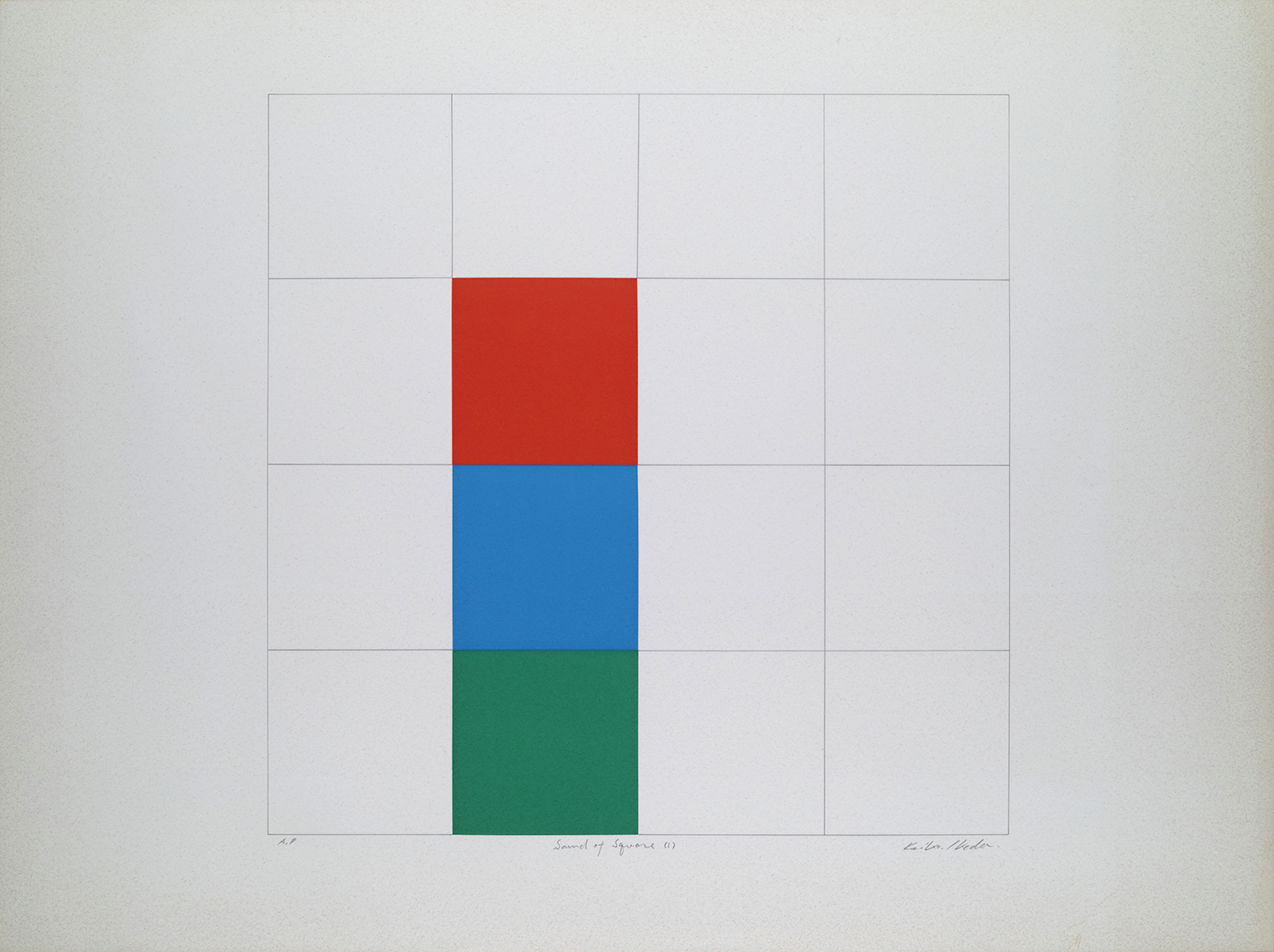 Sound of Square (1) Nazdar color silkscreen, pencil on BFK paper, 545 x 728 mm, 1982 ed:5