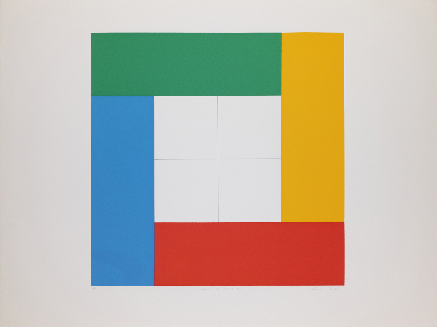 Sound of Square (8) Nazdar color silkscreen, pencil on BFK paper, 545 x 728 mm, 1982 ed:5<br>¥50,000 - 180,000