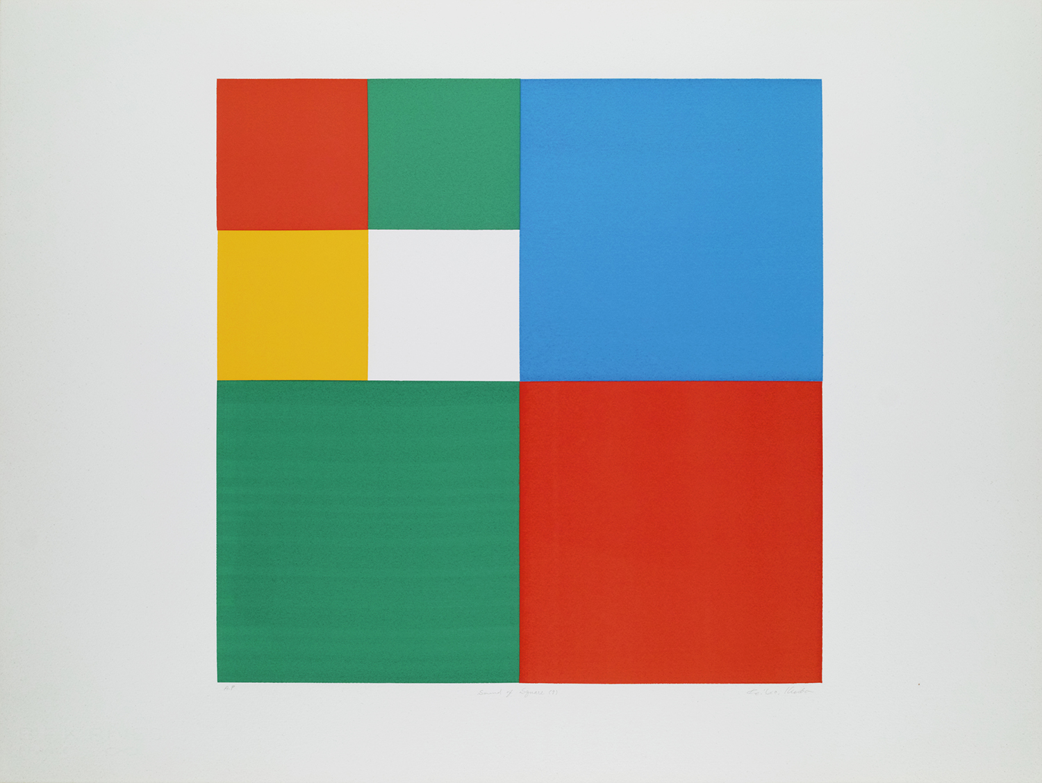 Sound of Square (9) Nazdar color silkscreen on BFK paper, 545 x 728 mm, 1982 ed:5
