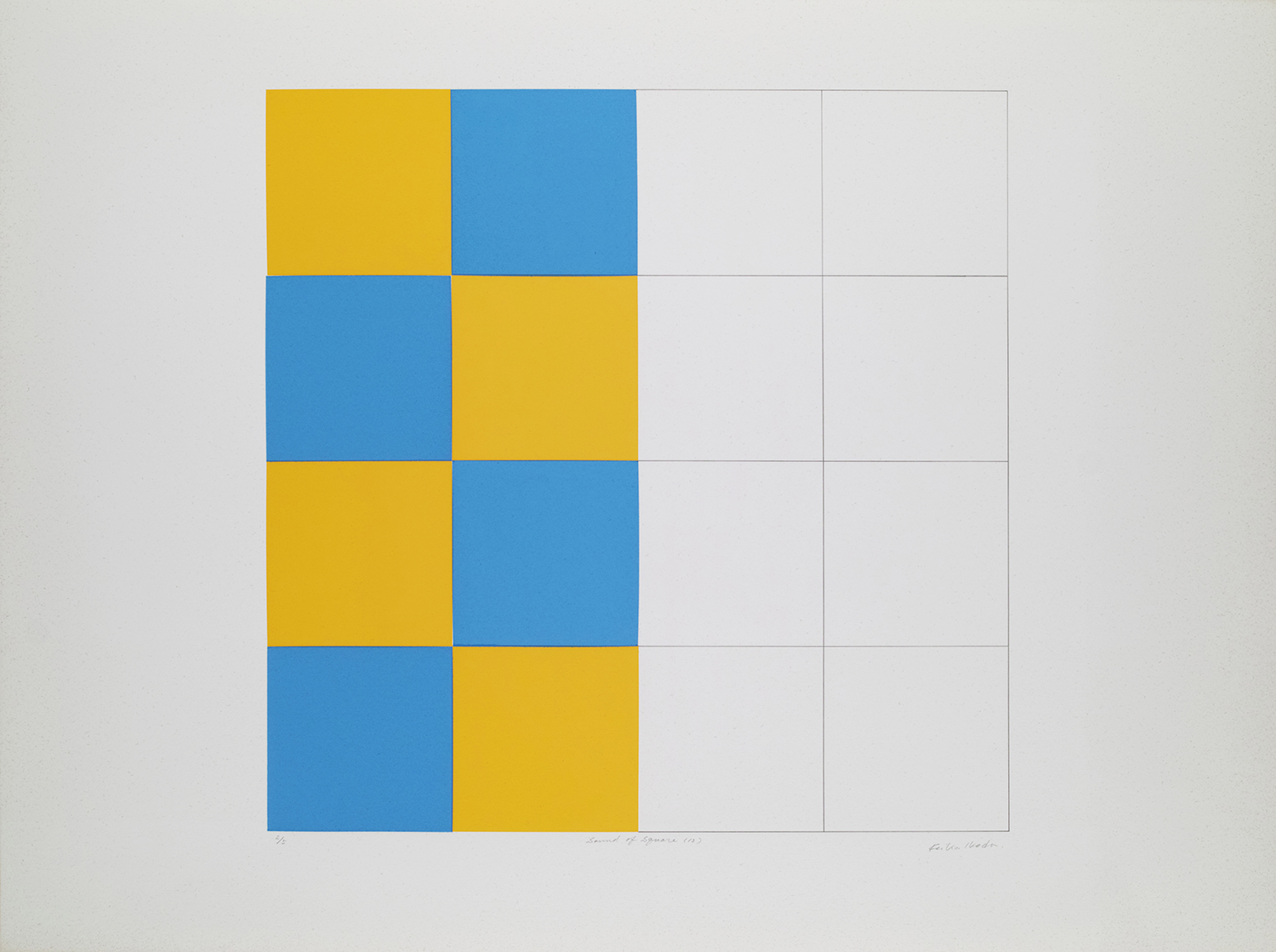 Sound of Square (13) Nazdar color silkscreen, pencil on BFK paper, 545 x 728 mm, 1982 ed:5