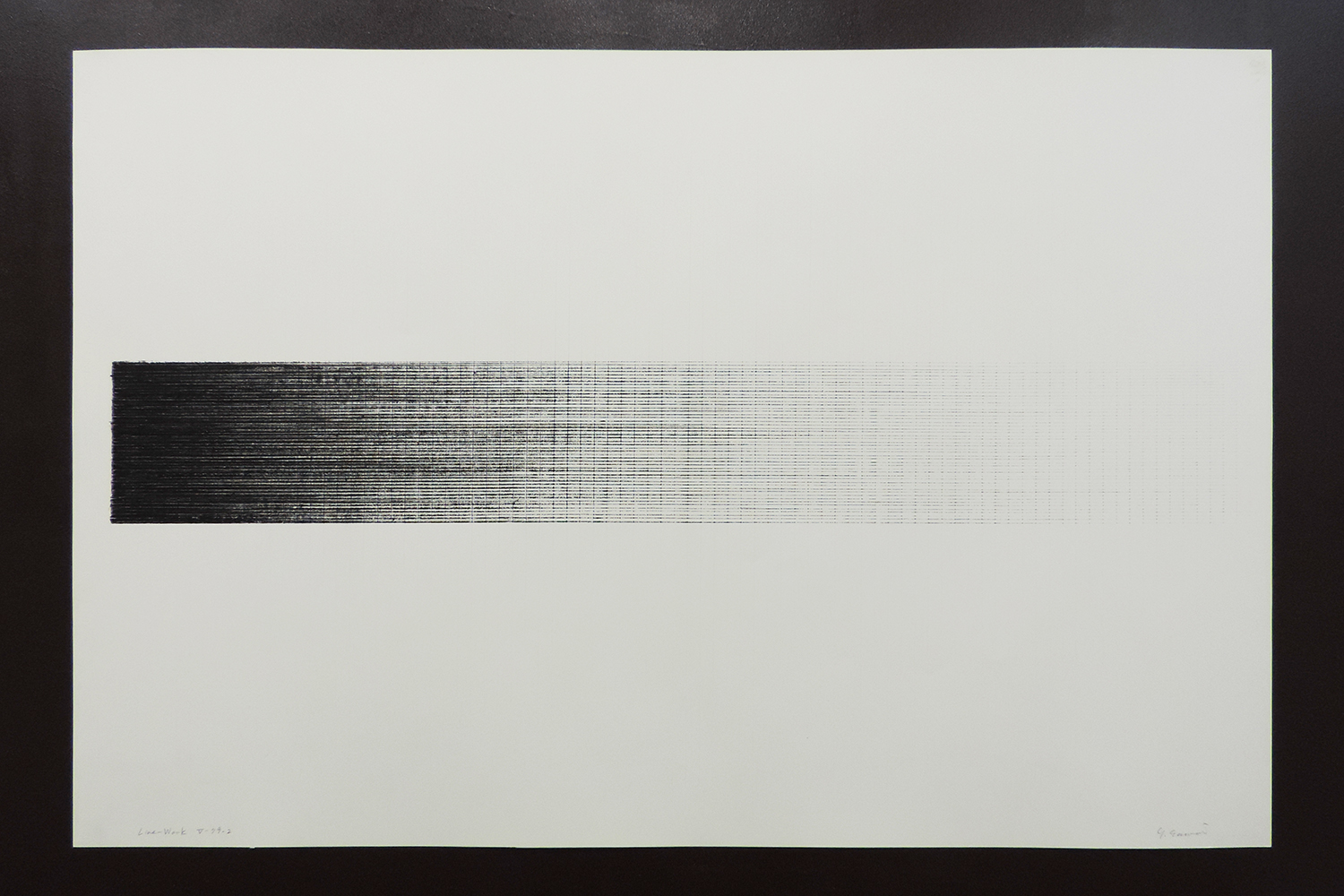 Line-Work V-79-2｜Cutter knife line, Pastel, Kent paper｜60 x 90 cm｜1979