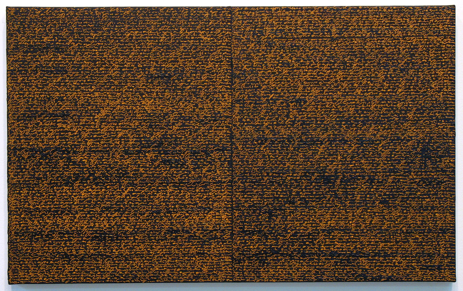 Open Book -orange-brown-<br>oil and amber on canvas over panel, 37 x 60 cm, 2008