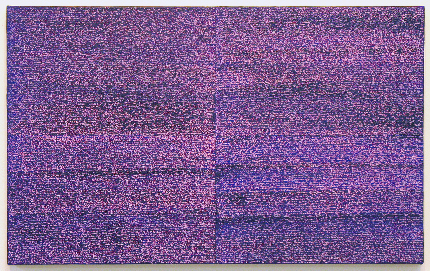 Open Book -pink-violet-<br>oil and amber on canvas over panel, 37 x 60 cm, 2008