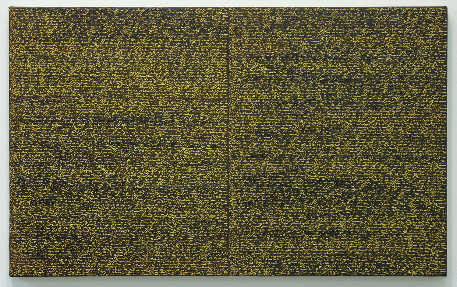 Open Book -yellow-brown-<br>oil and amber on canvas over panel, 37 x 60 cm, 2008