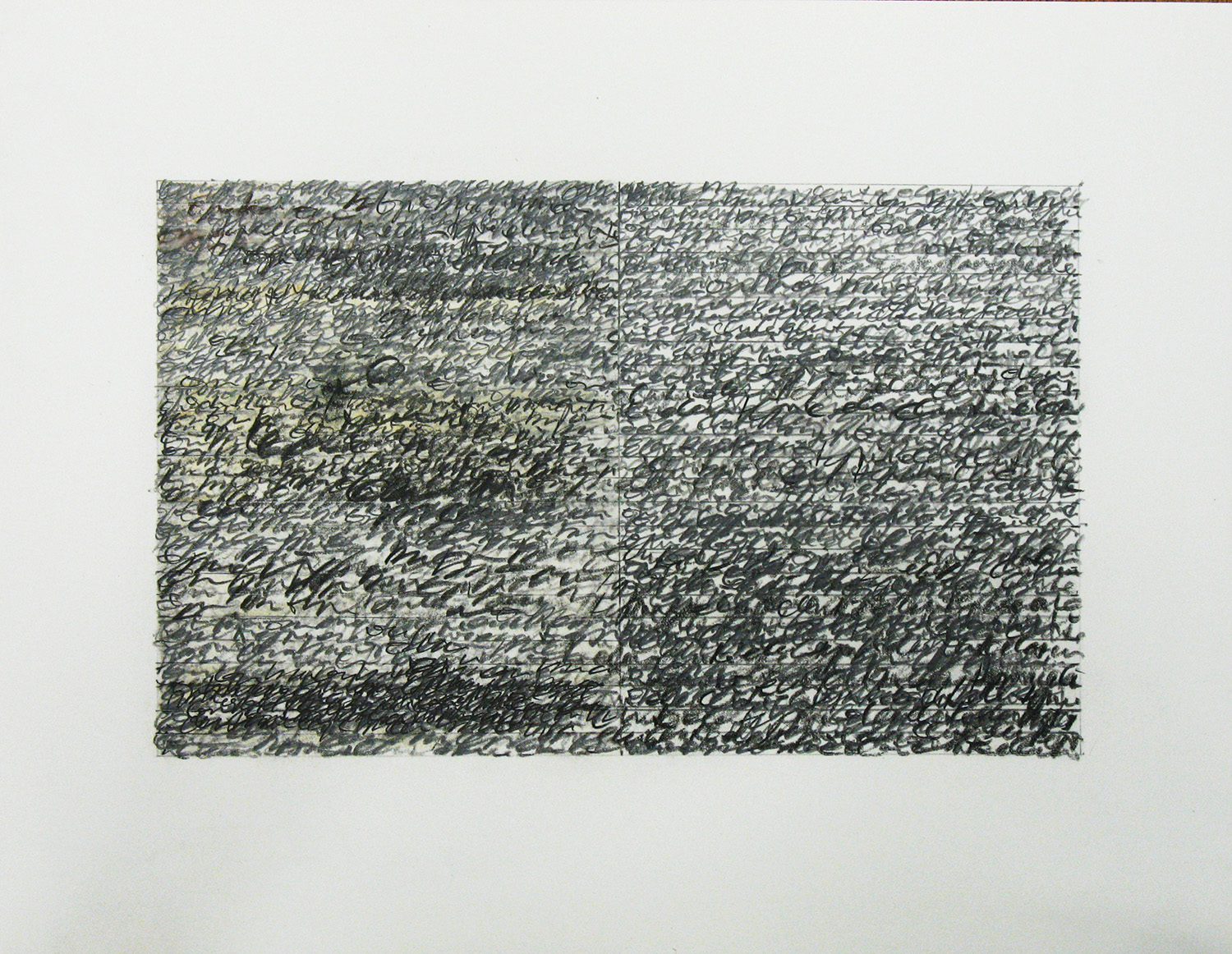 rewrite 5<br>pigment pencil on paper 21 x 27 cm 2007-9