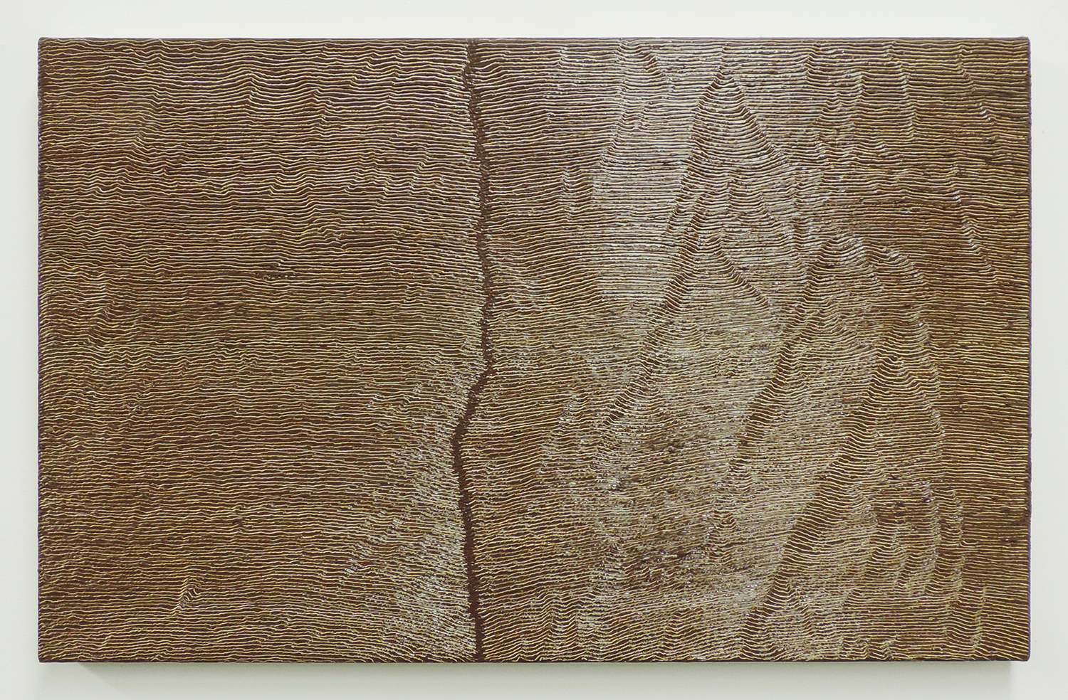 Fissure 1<br>Oil and Amber on canvas over panel｜33.7 x 53.4 cm, 2001