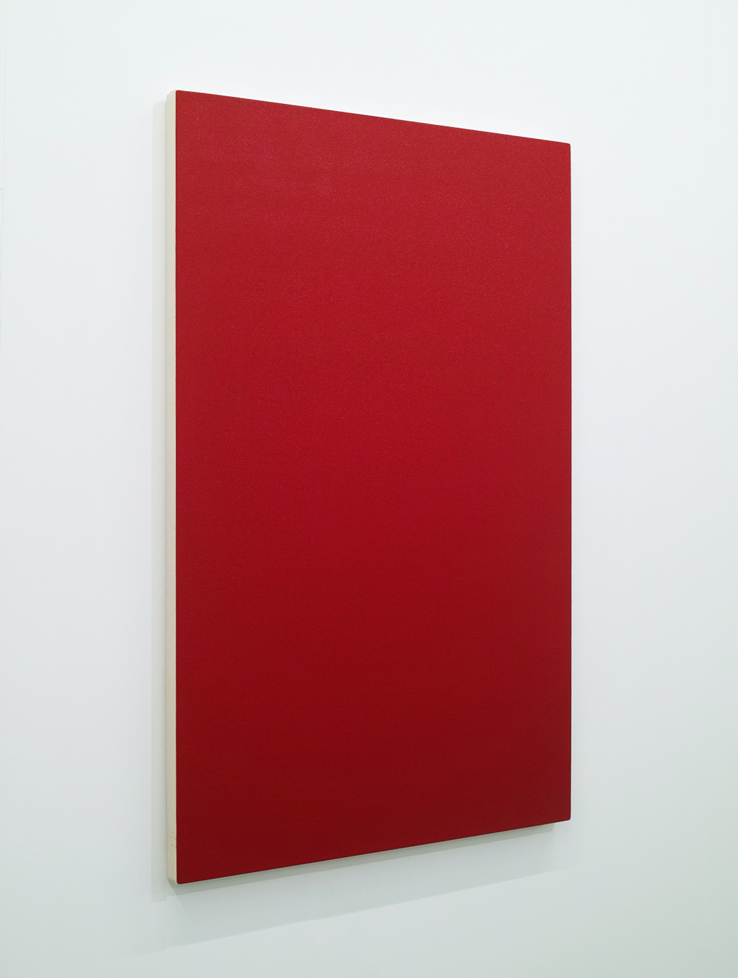 Text No. 582 (untitled red)<br>acrylic, ink on canvas,  1310 x 805 x 45 mm,  2006