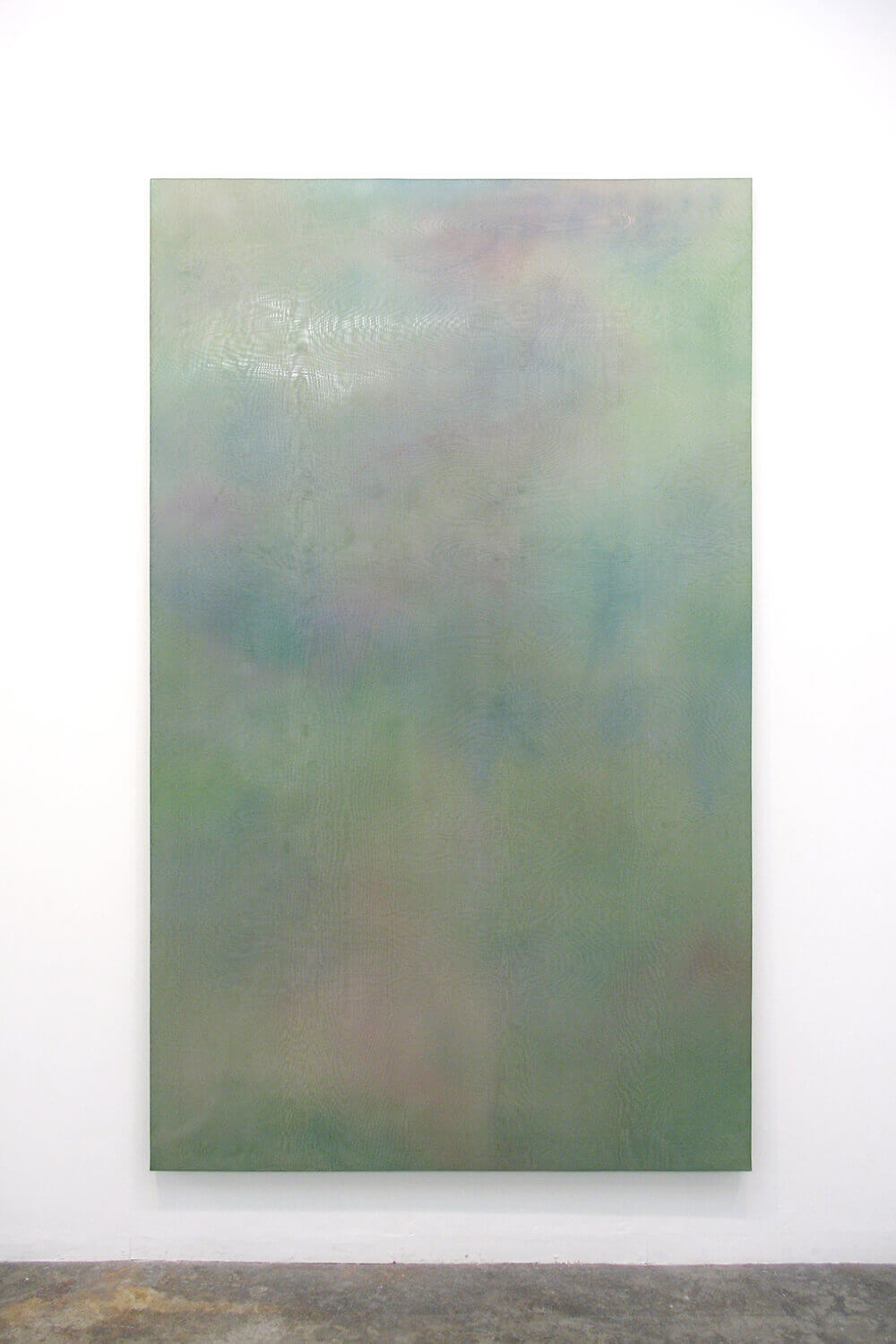 Untitled<br>
Acrylic, glass organdy, stainless steel, panel 200 x 12 cm 2012<br>
VOCA出展作