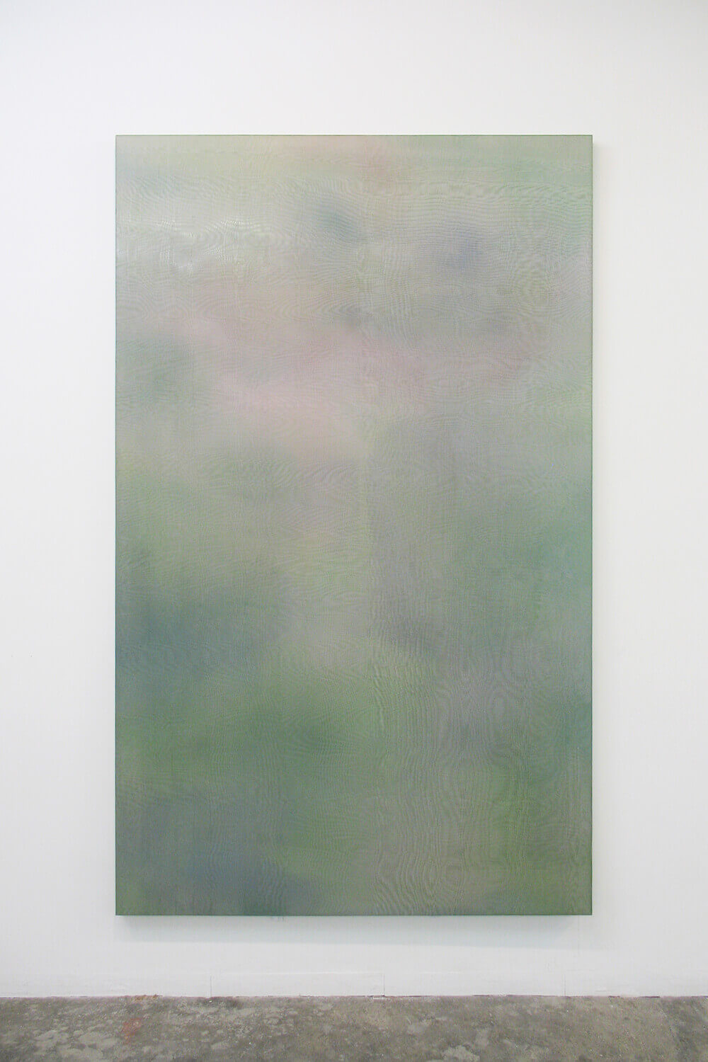 Untitled<br>
Acrylic, glass organdy, stainless steel, panel 200 x 12 cm 2012<br>
VOCA出展作