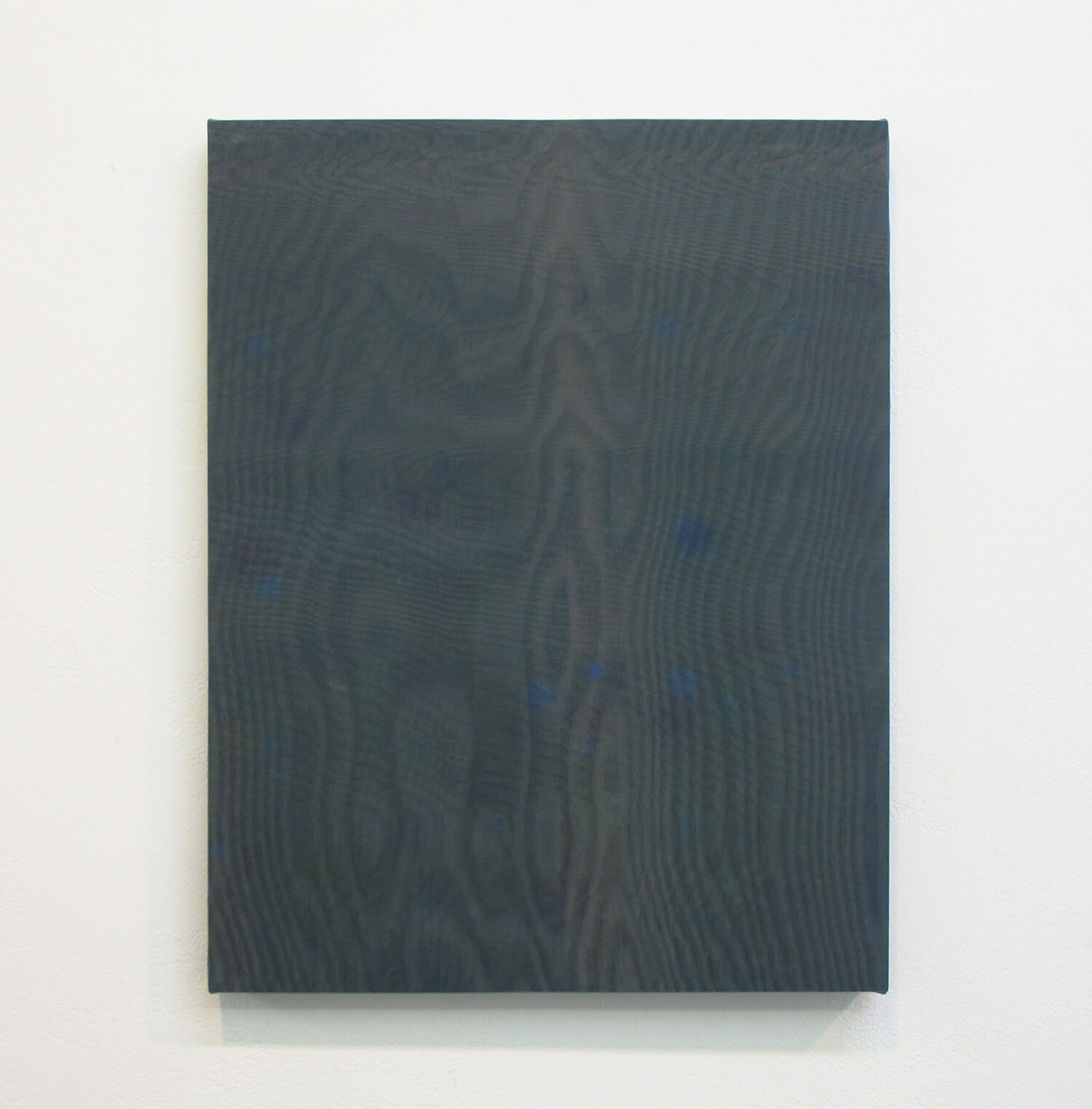 drops #7<br>
Acrylic, glass organdy, cotton, panel 41 x 33 cm 2013