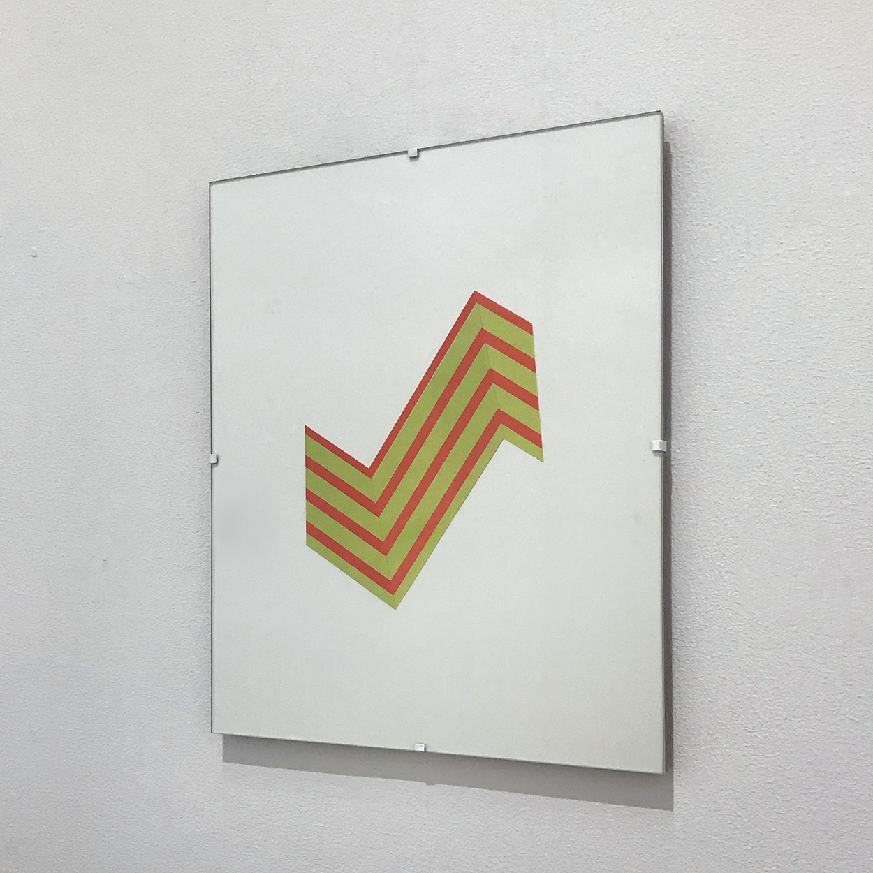Untitled, Figured paper, glass frame, 300 x 240 × 10 mm, 2018