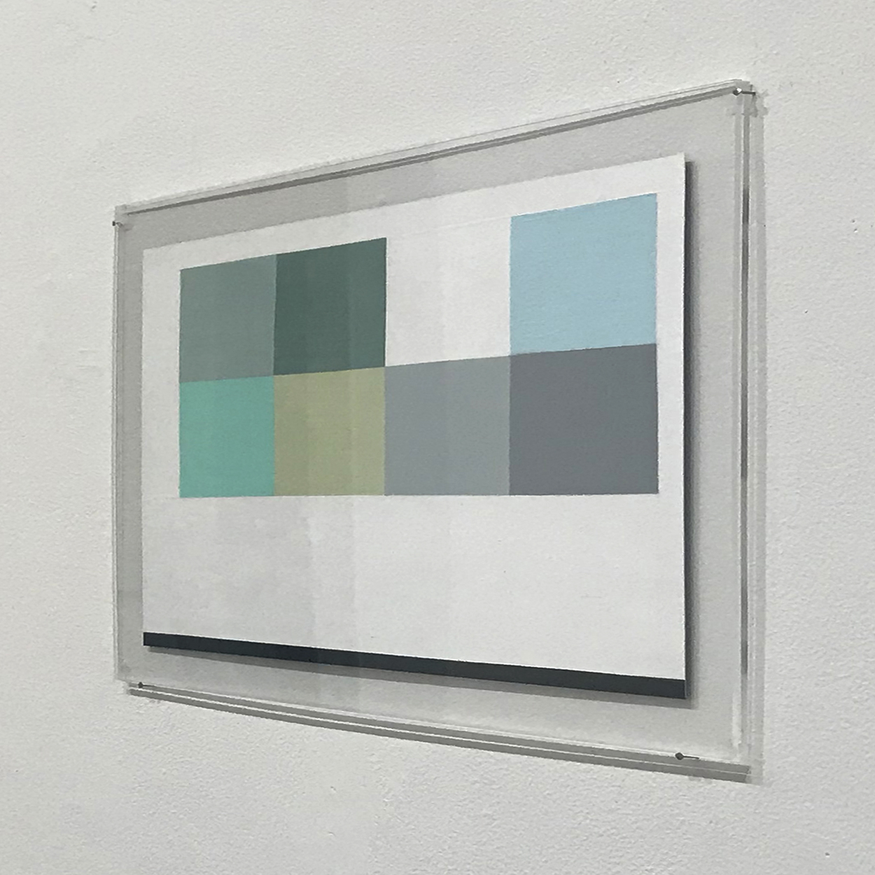 Untitled, Water-based paint on paper, acrylic plates, 196 x 285 mm, 2021
